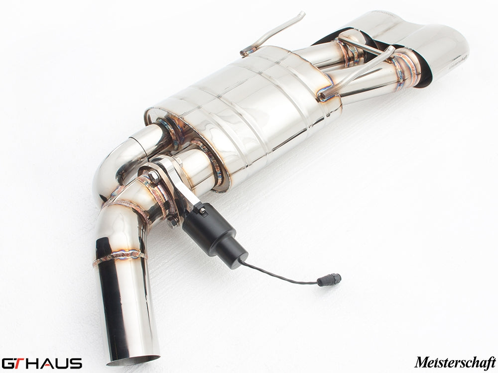 Premium exhaust system for Mercedes-Benz W221 S-Class S65 AMG, featuring stainless steel construction and electronic valve control.