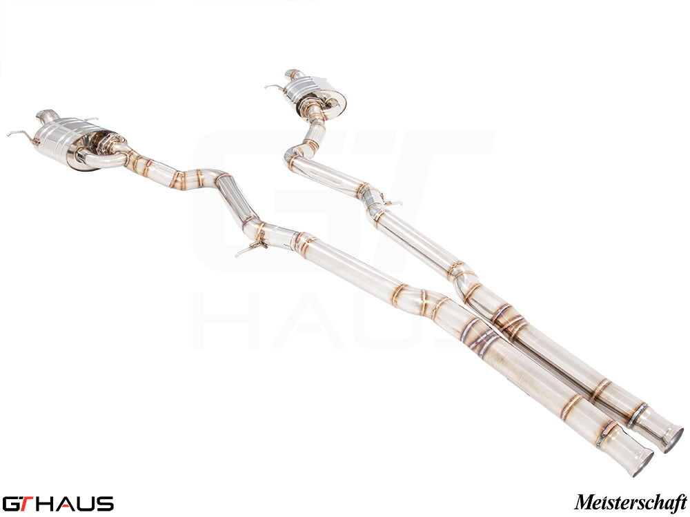 Premium exhaust system for Mercedes-Benz W222 S-Class Sedan S550/560, featuring high-performance stainless steel construction.