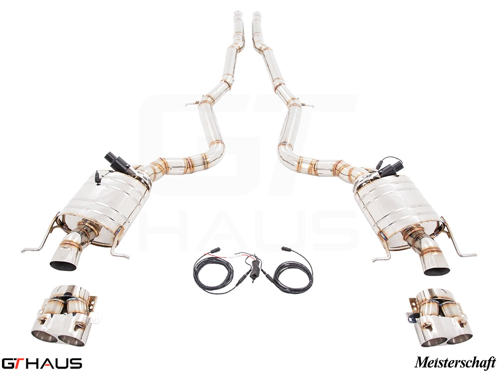 Premium exhaust system for Mercedes-Benz W222 S-Class S600/S650, featuring stainless steel construction and electronic valve control.