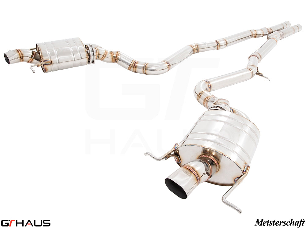 Premium exhaust system for Mercedes-Benz W222 S-Class Sedan S600/S650, featuring stainless steel construction and performance design.
