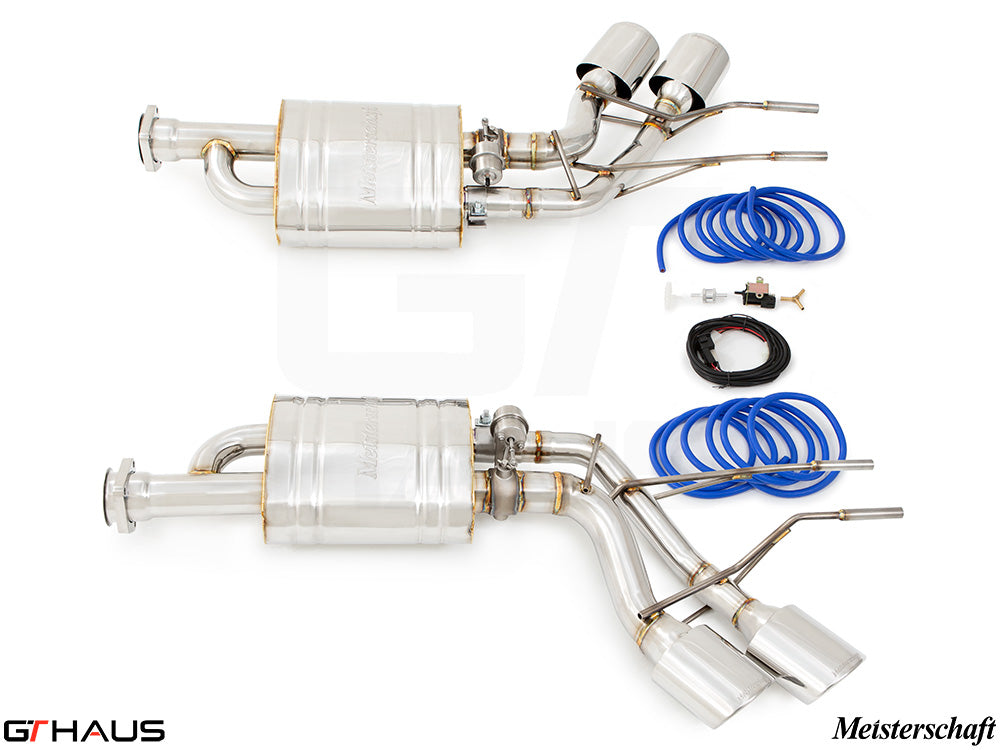 Premium exhaust system for Mercedes-Benz W463 G-Class G500/550 AMG 4x4 Special Edition, featuring stainless steel construction.