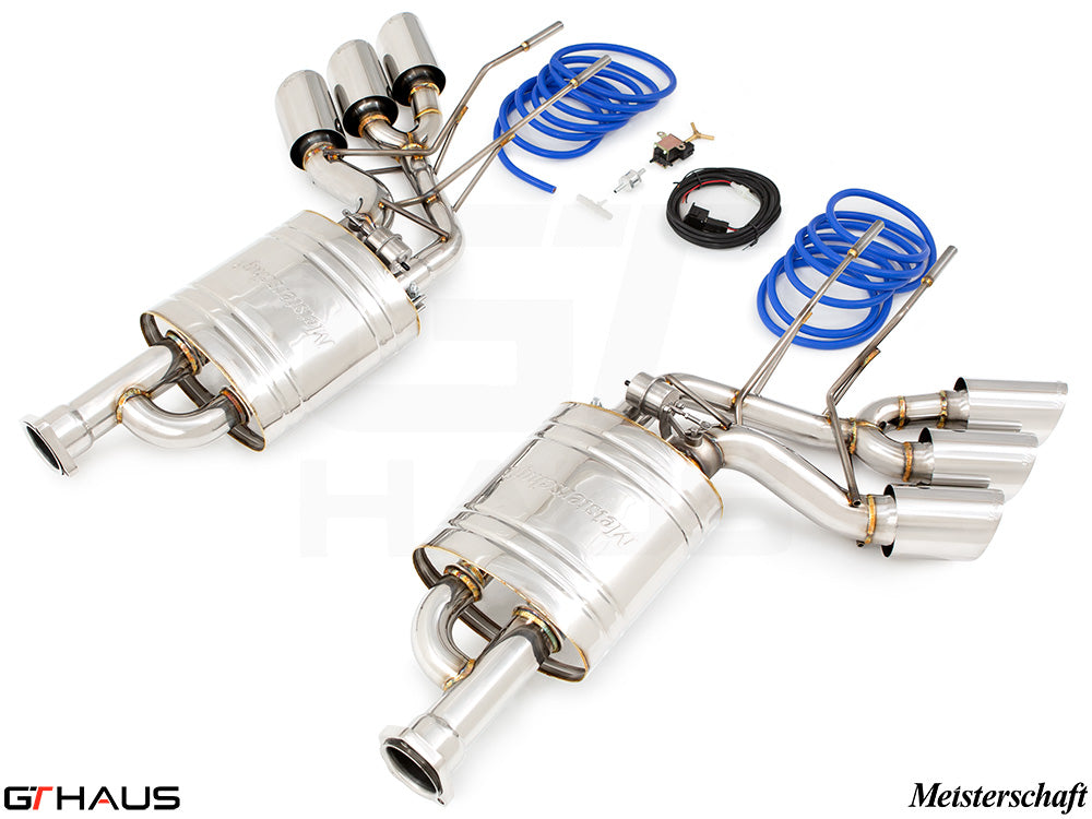 Premium exhaust system for Mercedes-Benz W463 G-Class G55 AMG, featuring stainless steel construction and electronic valve control.