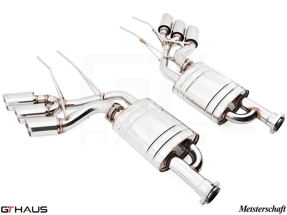 Premium performance exhaust system for Mercedes-Benz W463 G-Class G55 AMG, featuring stainless steel construction and sleek design.