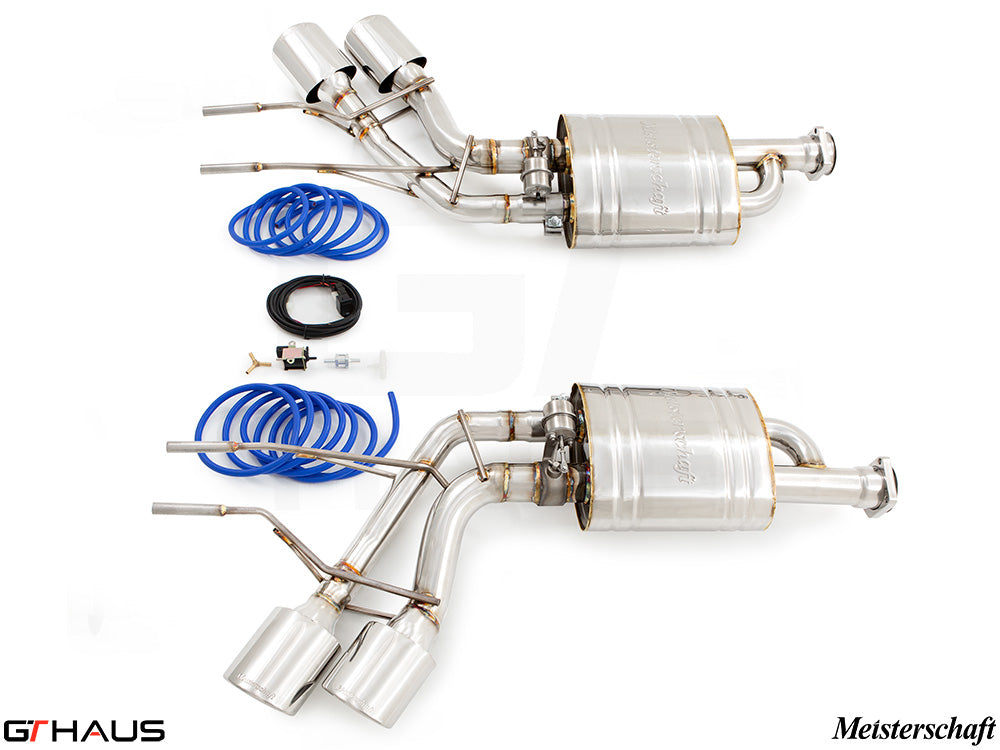 Premium exhaust system for Mercedes-Benz W463 G-Class G65 AMG, featuring stainless steel construction and electronic valve control.