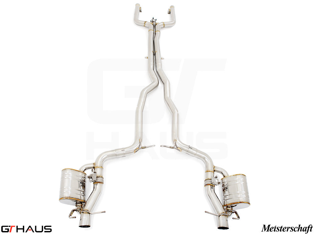 Premium stainless steel exhaust system for Mercedes-Benz X290 GT63S AMG V8 Twin Turbo, enhancing performance and sound.