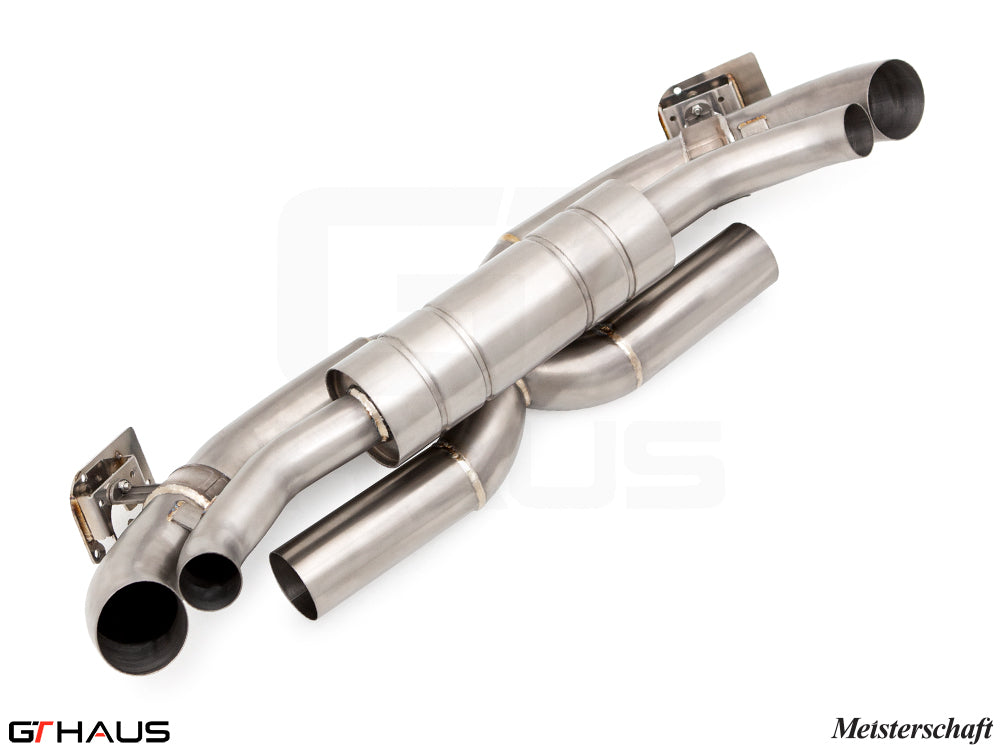 Premium exhaust system for Porsche 911 (992 Chassis) Dakar, featuring stainless steel construction and enhanced performance.