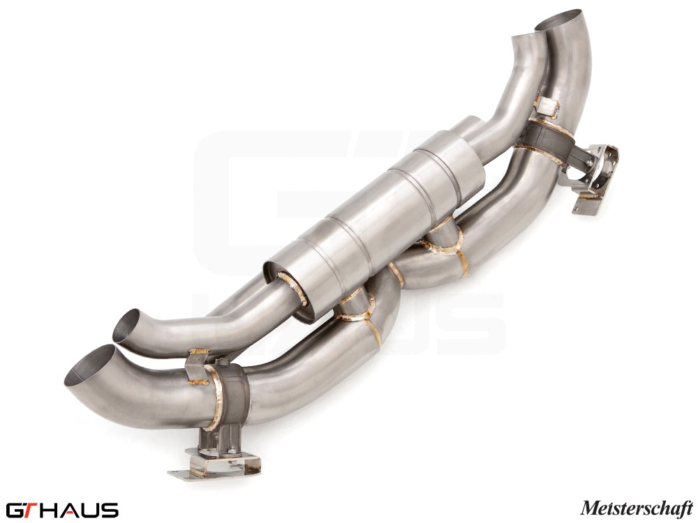 Premium stainless steel exhaust system for Porsche 911 (992 Chassis) Dakar, enhancing performance and sound.