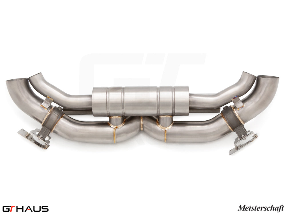 Premium stainless steel exhaust system for Porsche 911 GTS (992 Chassis) 2019-2024, featuring electronic valve control.