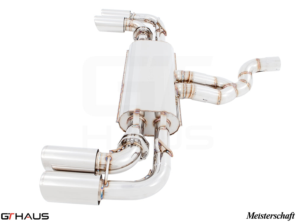 Premium performance exhaust system for 2011+ Porsche Cayenne TDI, featuring stainless steel construction and precision design.