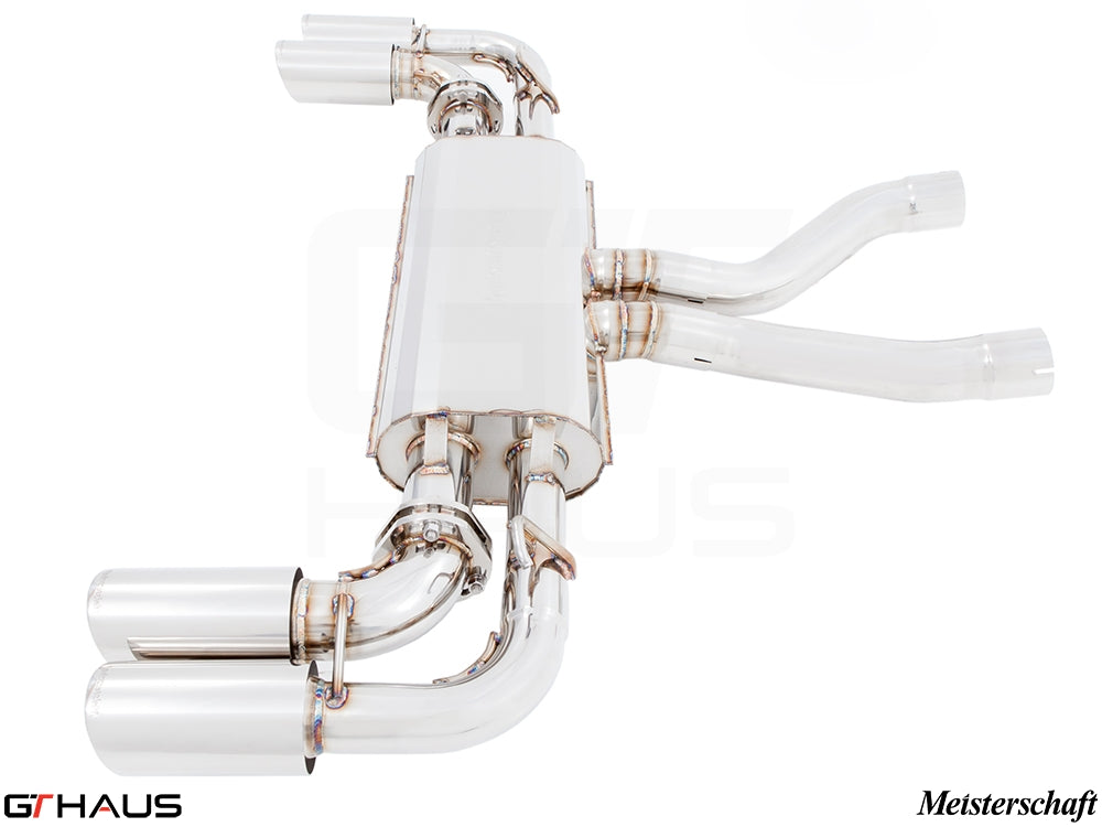 Premium performance exhaust system for 2015+ Porsche Cayenne V8 models, featuring stainless steel construction and enhanced sound.