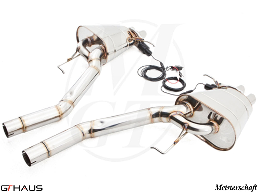 Premium exhaust system for Rolls Royce Dawn V12 Bi-turbo Coupe, featuring stainless steel construction and electronic valve control.