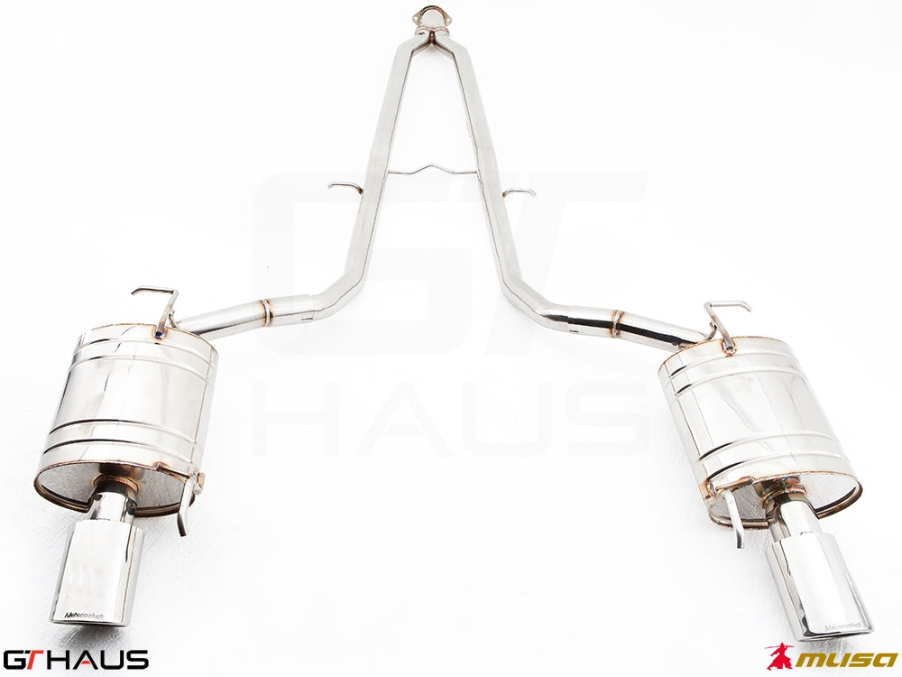Premium stainless steel exhaust system for Infiniti G37, G37S, and Q40 Sedan, enhancing performance and sound.