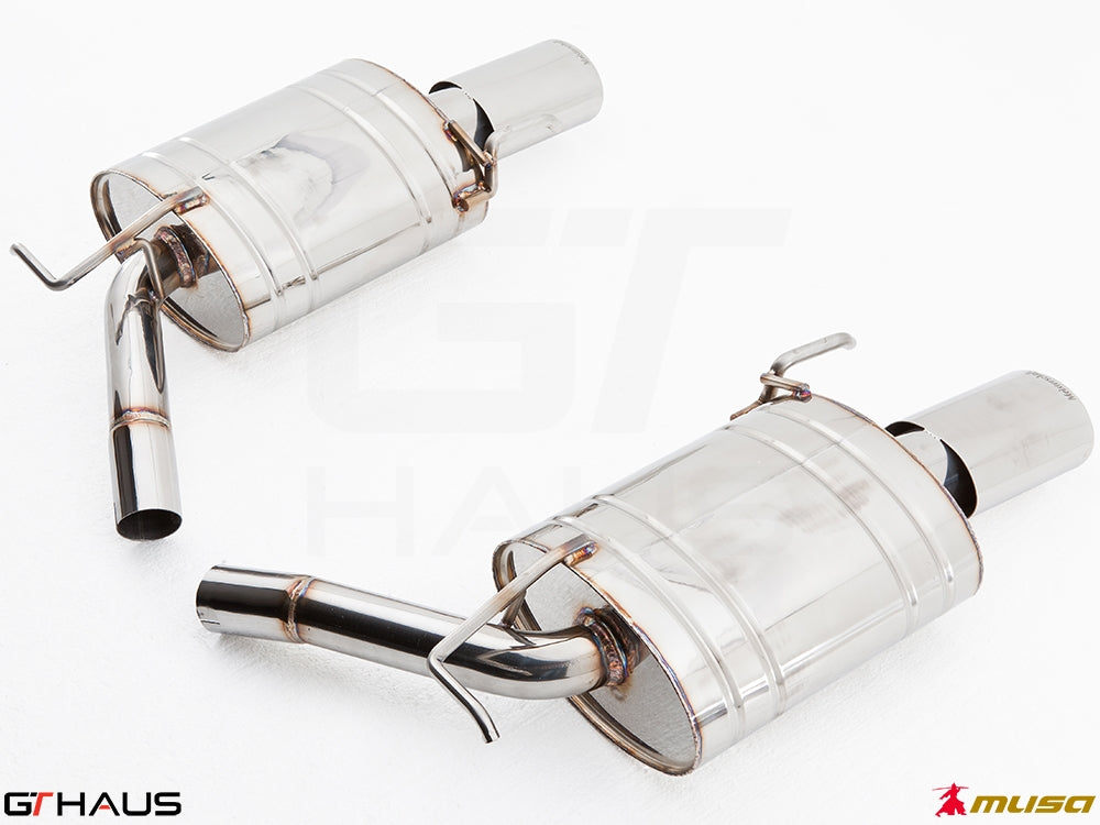 Premium performance exhaust system for Infiniti G37, G37S, and Q40 Sedan with 3.7L V6, featuring stainless steel construction.