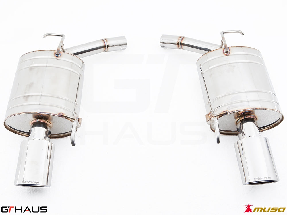 Premium performance exhaust system for Infiniti G37/Q40 Sedan, featuring stainless steel construction and electronic valve control.