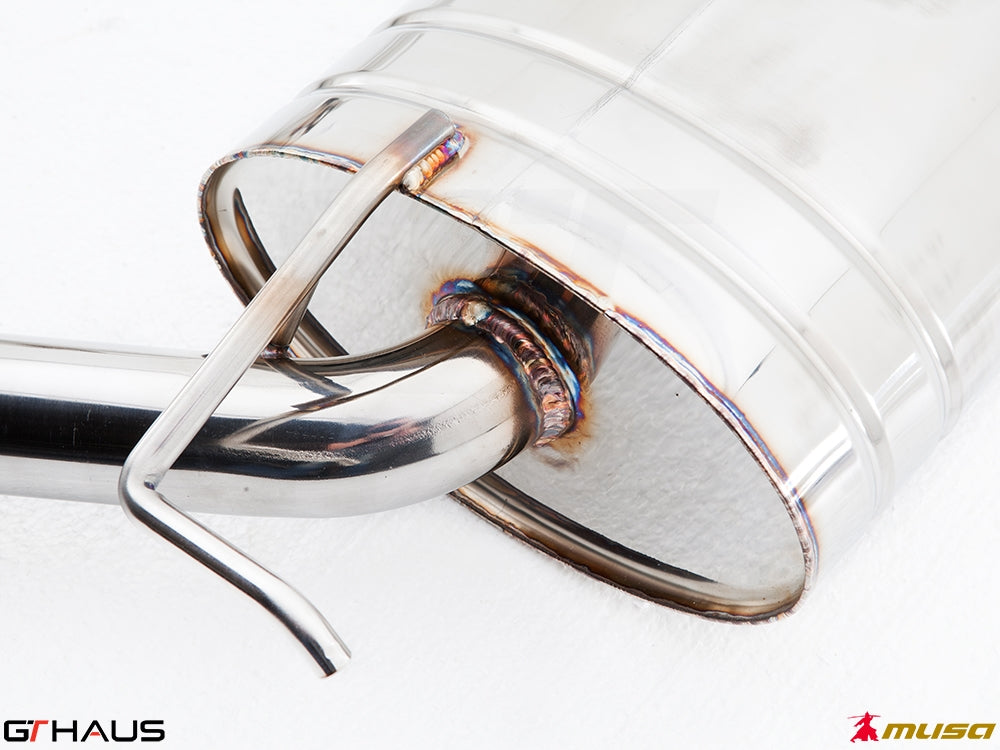 Premium performance exhaust system for Infiniti G37/Q40, featuring stainless steel construction and precision welding.