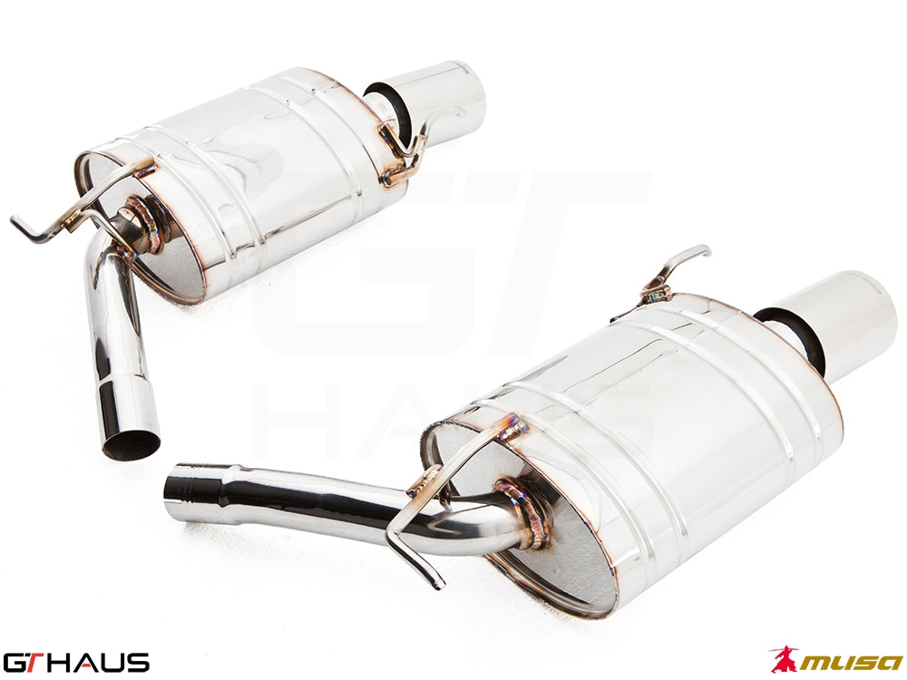 Premium stainless steel exhaust system for Infiniti G37, G37S, Q40 Sedan 3.7L V6 VVEL, enhancing performance and sound.
