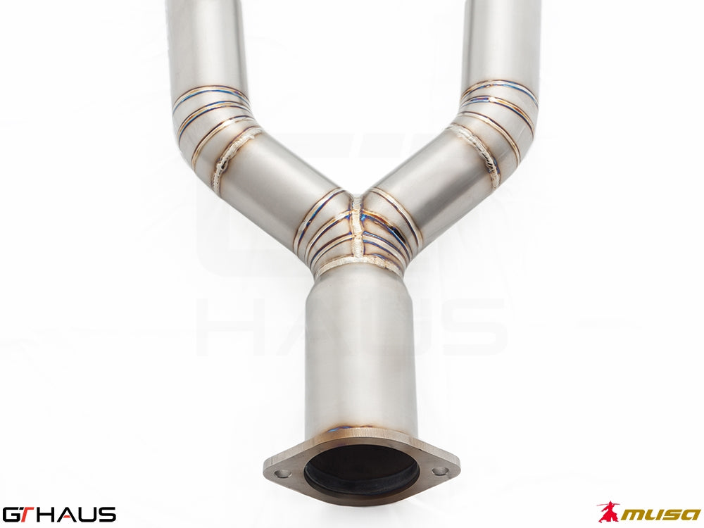 Straight cat-back mid pipe section for Infiniti G37, G37S, Cabrio, and Q60 Coupe, designed for GTS models.
