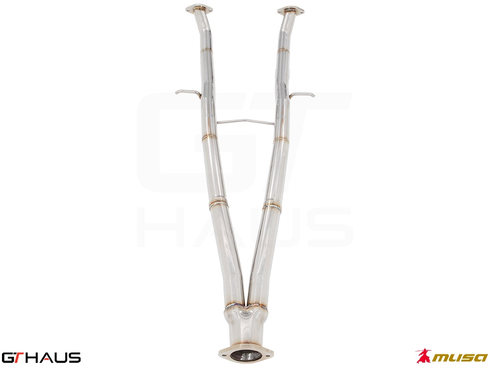 Premium cat-back mid pipe section for Infiniti Q50 Sedan 3.0 V6 Turbo, designed for GT/GT2/GTS models, enhancing performance.