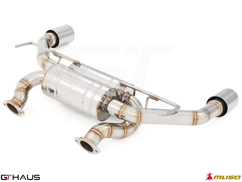 Premium performance exhaust system for Infiniti Q50 Sedan 3.0 V6 Turbo RS400, featuring stainless steel construction and electronic valve control.