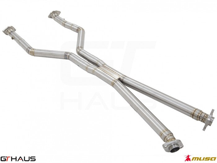 Cat-back LSR pipe for 2012+ Lexus GS-F V8, featuring durable stainless steel construction for enhanced performance.