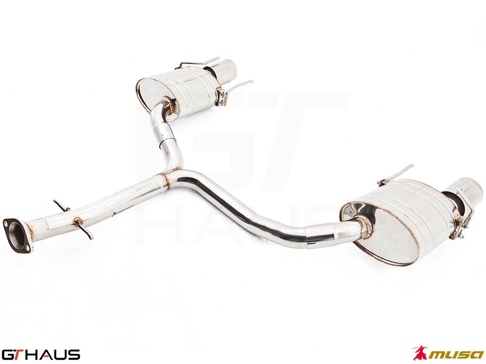 Premium stainless steel exhaust system for Lexus IS 250/350 V6 Sedan, enhancing performance and sound.