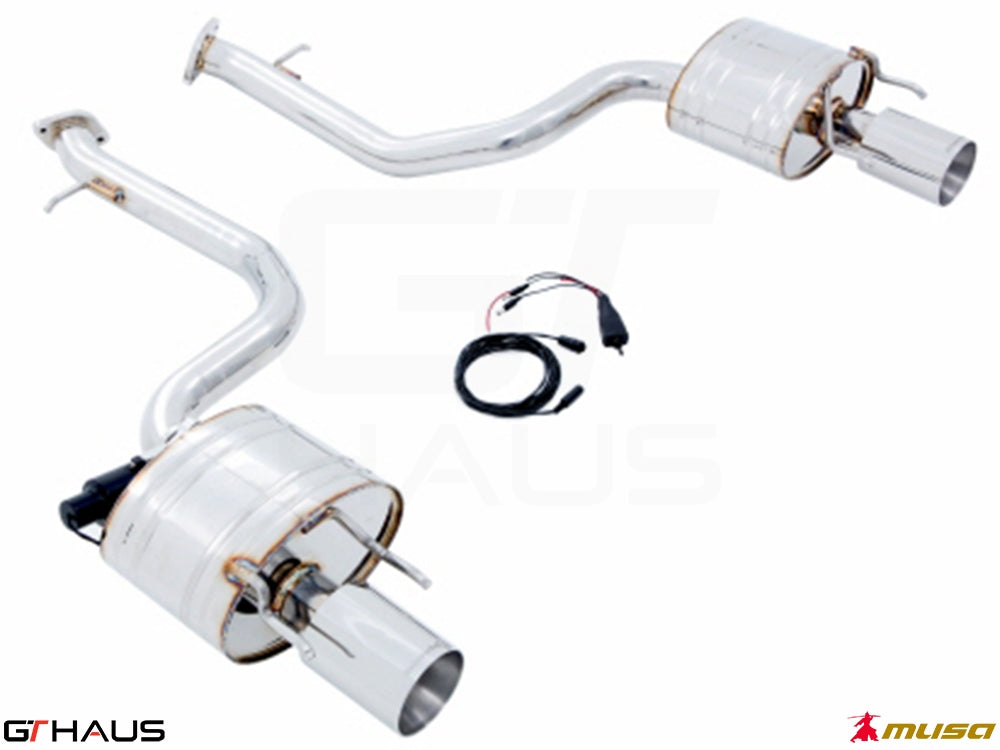 Premium performance exhaust system for Lexus IS 250/350/350F-sport AWD, featuring stainless steel construction and electronic valve control.