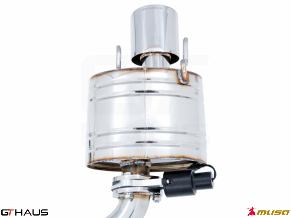 Premium exhaust system for Lexus IS 250/350/350 F-Sport AWD, featuring polished stainless steel construction and electronic valve control.