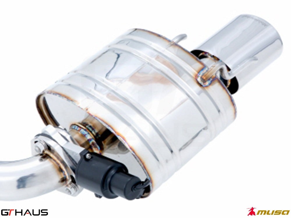 Premium exhaust system for Lexus IS 250/350/350 F-Sport AWD, featuring stainless steel construction and electronic valve control.