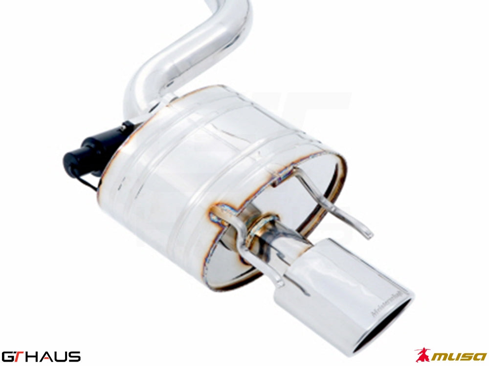 Premium performance exhaust system for Lexus IS 250/350/350 F-Sport (AWD) 2014+, featuring stainless steel construction.