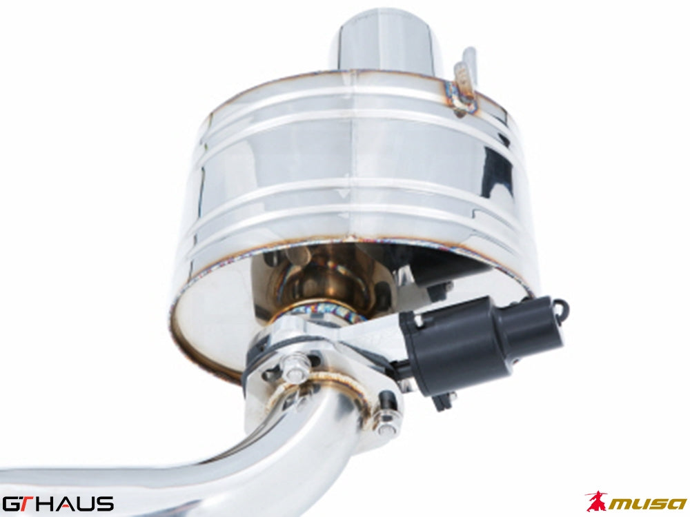 Premium exhaust system for Lexus IS 250/350/350 F-Sport (RWD) featuring electronic valve control and stainless steel construction.