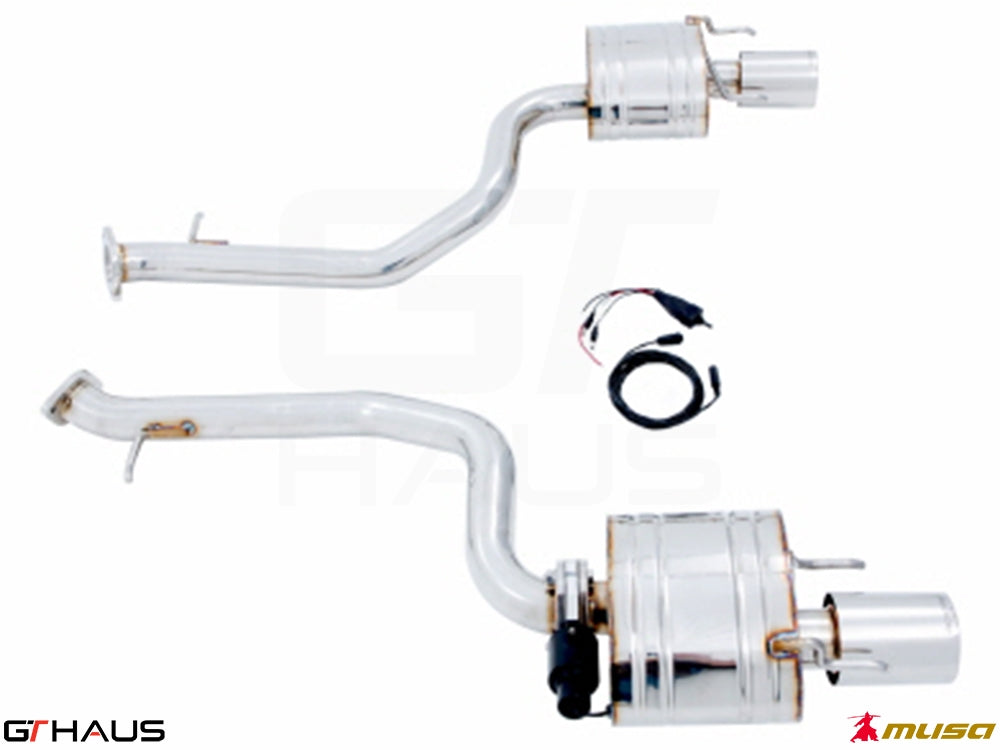 Premium performance exhaust system for Lexus IS 250/350/350 F-Sport (RWD) 2014+, featuring stainless steel construction.