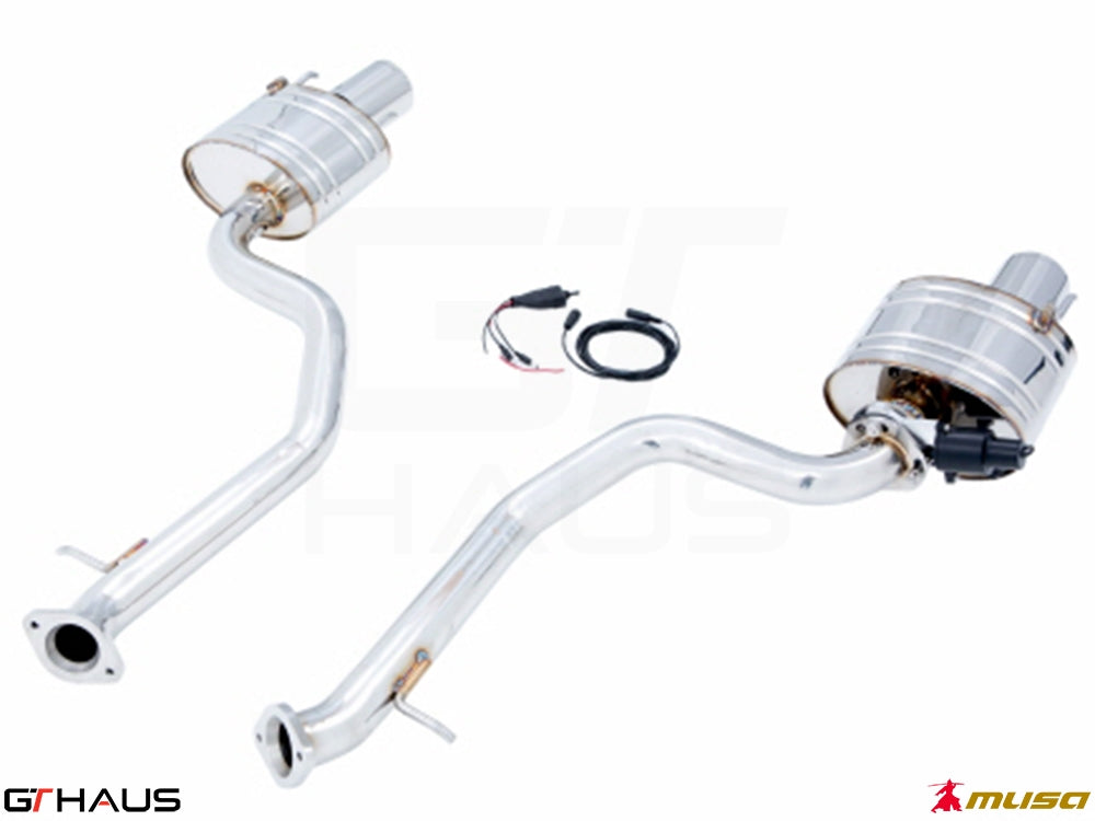 Premium performance exhaust system for Lexus IS 250/350/350 F-Sport (RWD) 2014+, featuring stainless steel construction.