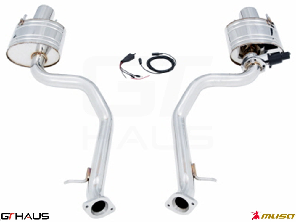 Premium performance exhaust system for Lexus IS 250/350/350F-sport (RWD) 2014+, featuring stainless steel construction.