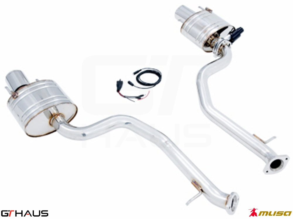 Premium performance exhaust system for Lexus IS 250/350/350F-sport (RWD) 2014+, featuring stainless steel construction.