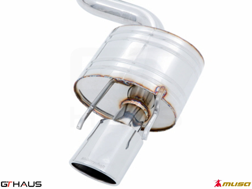 Premium exhaust system for Lexus IS 250/350/350F-sport (RWD) 2014+, featuring stainless steel construction and sleek design.