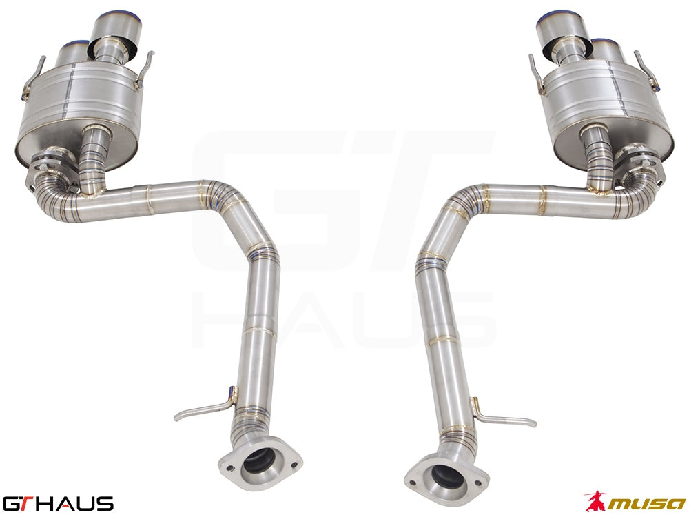 Premium performance exhaust system for Lexus RC-F (V8) 2014+, featuring stainless steel construction and enhanced sound.