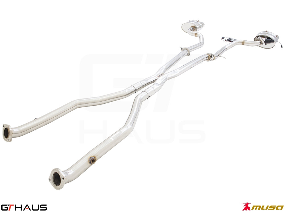 Premium performance exhaust system for Lexus RC 350/350 F-Sport AWD (2014+) featuring T304 stainless steel construction.