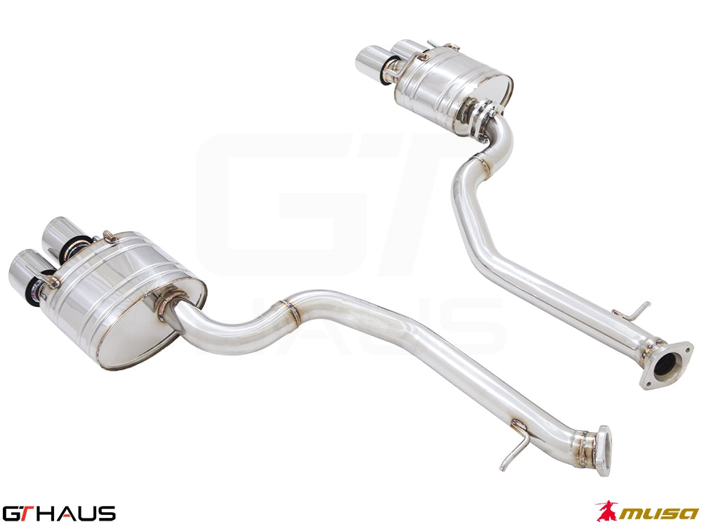 Premium exhaust system for Lexus RC 350/350 F-Sport AWD, featuring stainless steel construction and enhanced performance.