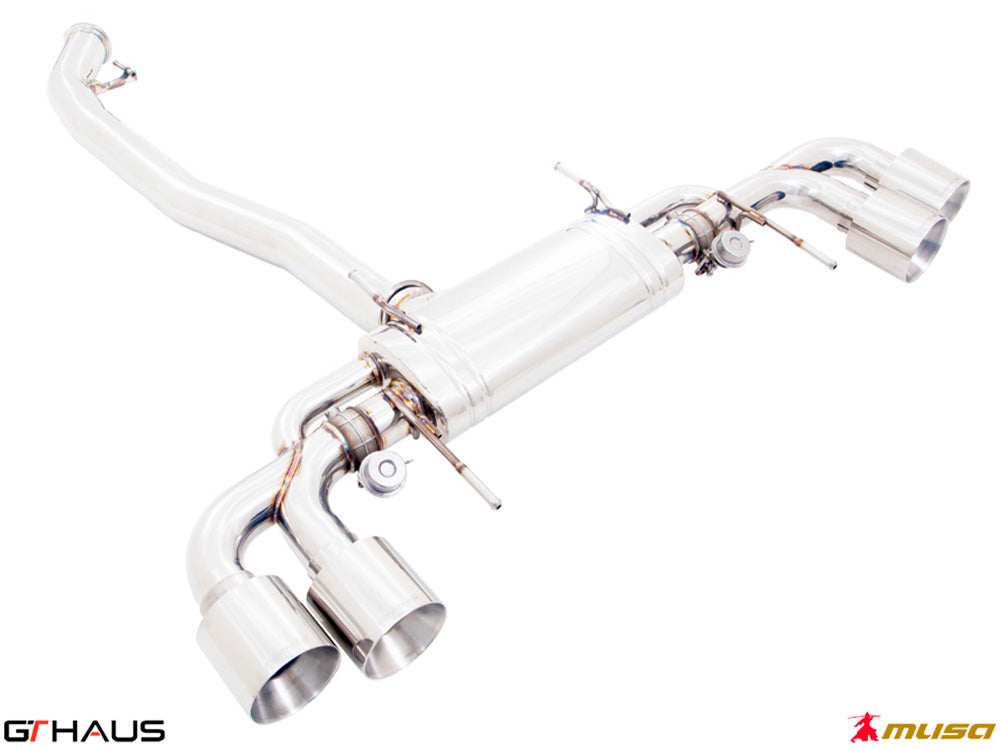 Premium stainless steel exhaust system for Nissan R35 Skyline GT-R V6 Turbo Coupe, enhancing performance and sound.