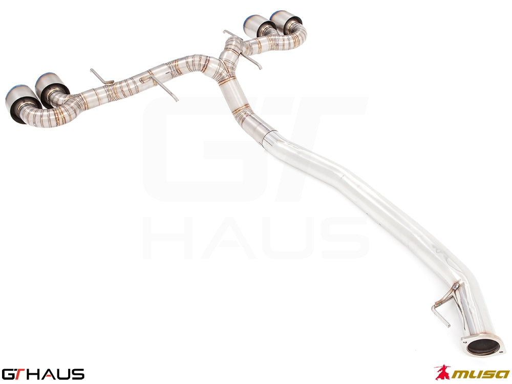 Premium performance exhaust system for Nissan R35 Skyline GT-R V6 Turbo Coupe, enhancing sound and efficiency.