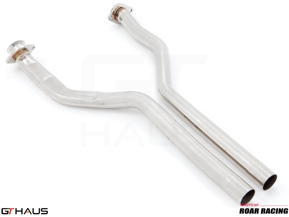 Stainless steel X pipe resonator bypass for 2011-2015 Cadillac CTS CTS-V Coupe, enhancing exhaust flow and performance.