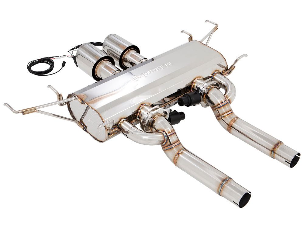 Premium performance exhaust system for 2011-2015 Cadillac CTS-V Coupe, featuring stainless steel construction and electronic valve control.