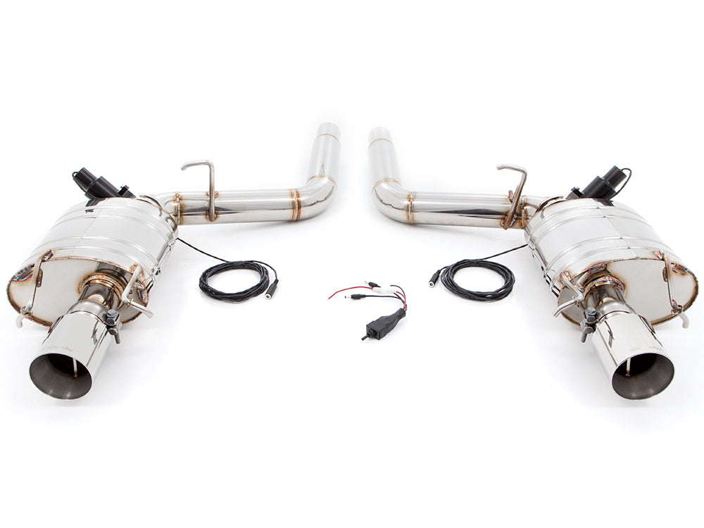 Premium performance exhaust system for Cadillac CTS-V Sedan and Wagon (2008-2015) featuring stainless steel construction.