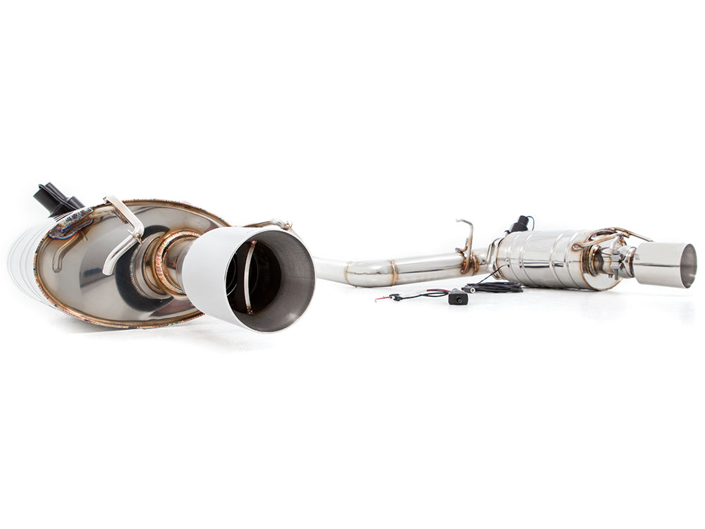 Premium performance exhaust system for Cadillac CTS-V Sedan and Wagon (2008-2015), featuring stainless steel construction and electronic valve control.