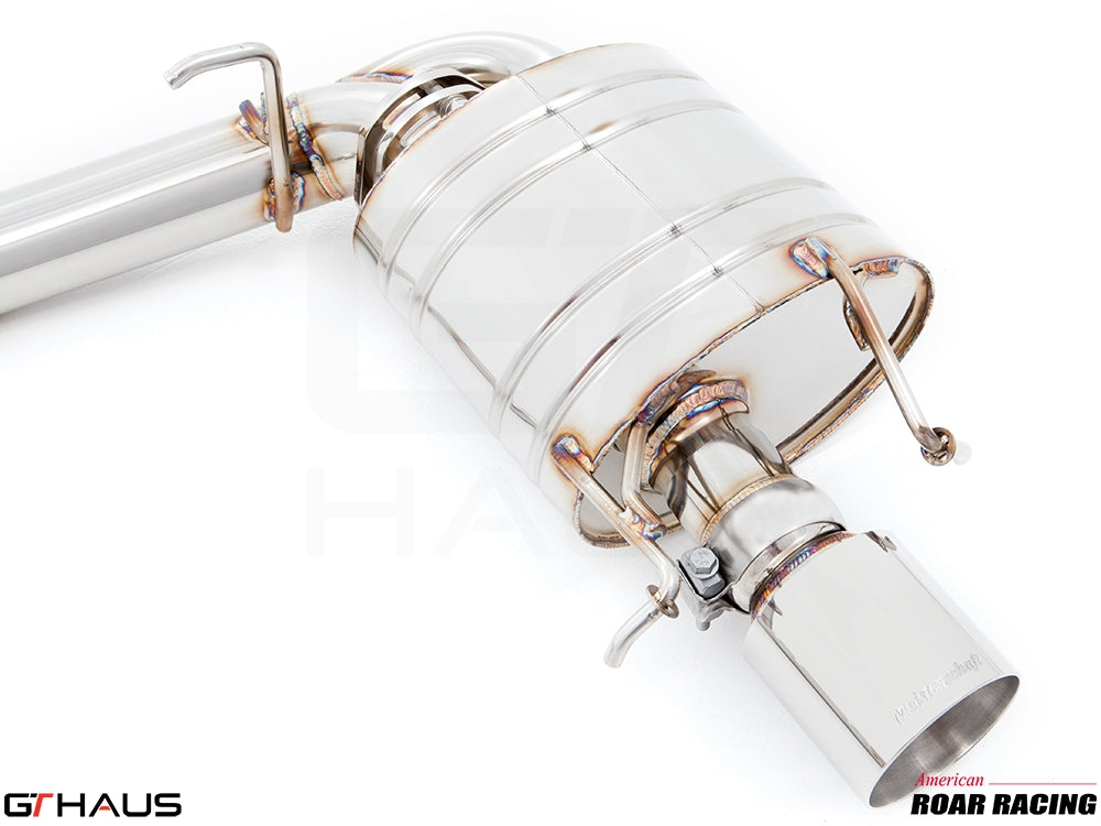 Premium stainless steel exhaust system for Cadillac CTS-V Sedan and Wagon, showcasing precision craftsmanship and design.