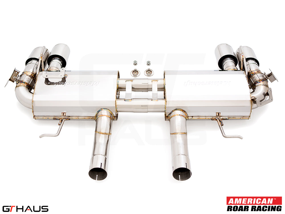 Premium performance exhaust system for 2017+ Chevrolet Camaro ZL1, featuring stainless steel construction and electronic valve control.