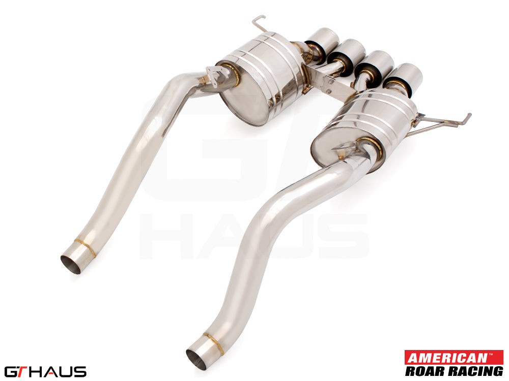 Premium performance exhaust system for Chevrolet Corvette C7 Stingray V8 coupe and convertible, featuring stainless steel construction.