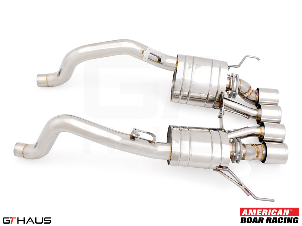 Premium exhaust system for 2015-2019 Chevrolet Corvette C7 Z06 V8, featuring stainless steel construction and performance design.