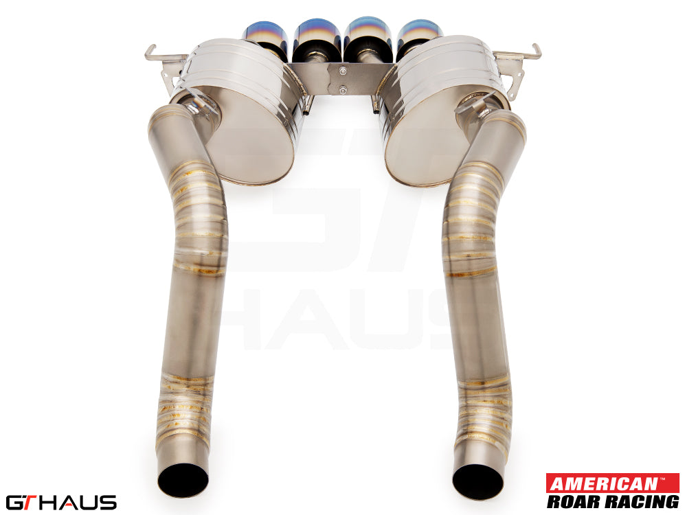 Premium exhaust system for 2019 Chevrolet Corvette C7 ZR1, featuring dual tips and high-performance design.