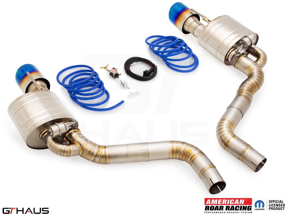 Premium exhaust system for Chrysler 300C SRT8 (2012-2014) featuring stainless steel construction and electronic valve control.